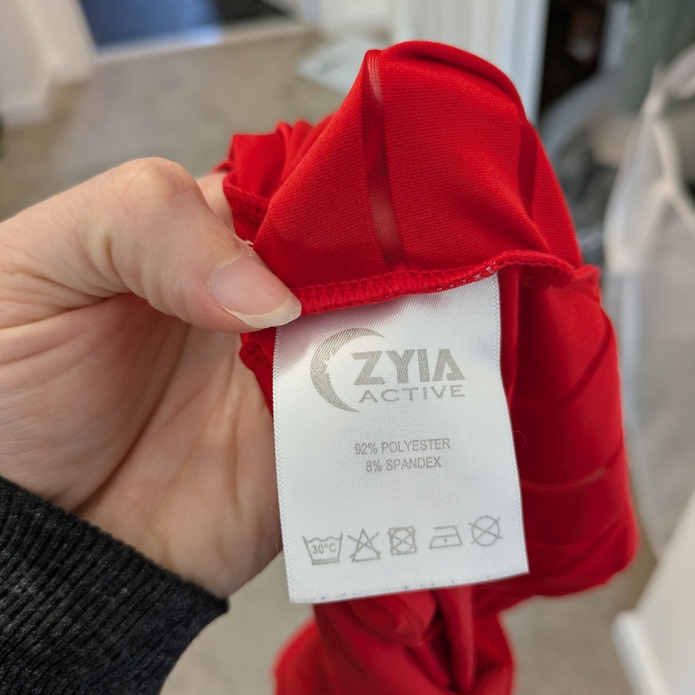 ZYIA Red Striped Women's Tank Top - Picture 2 of 3